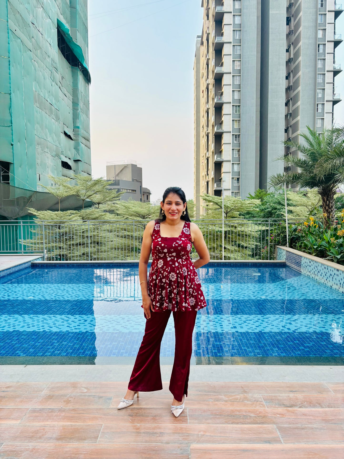 CHERRY BLOOM  PEPLUM set