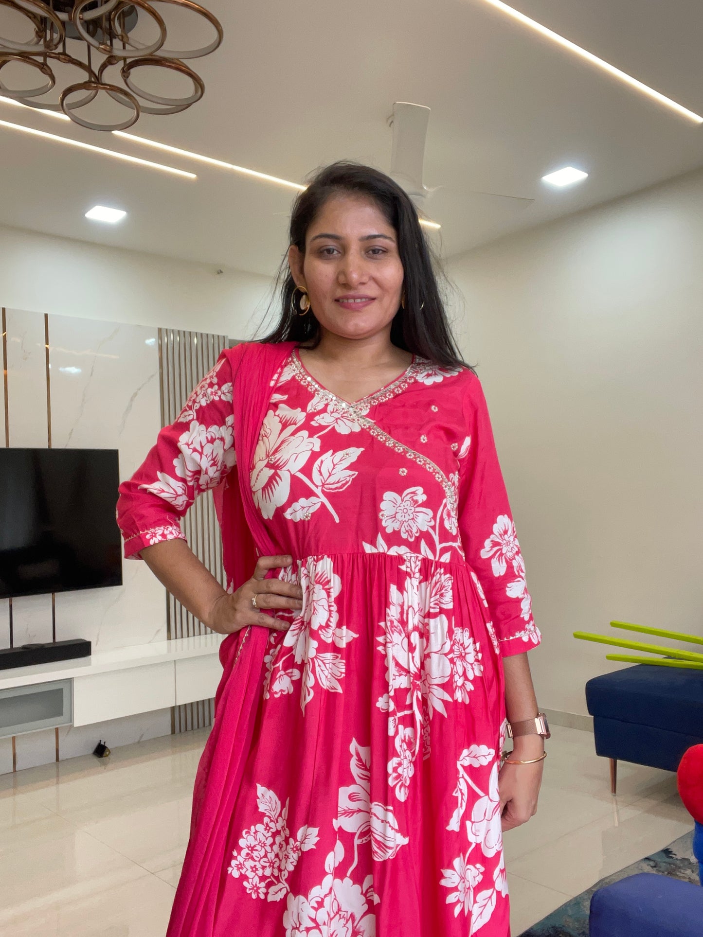 Pearl Blossom Angrakha Set