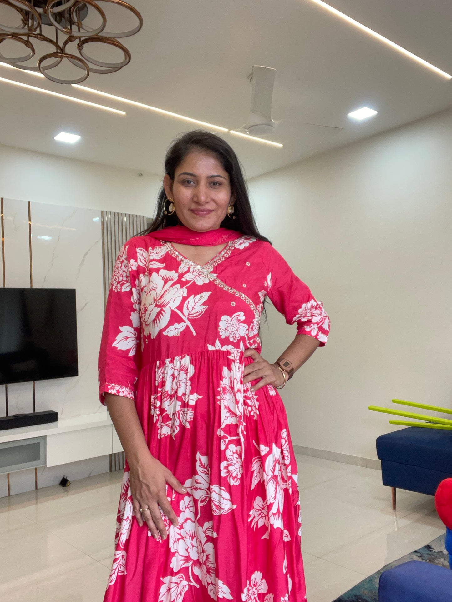 Pearl Blossom Angrakha Set